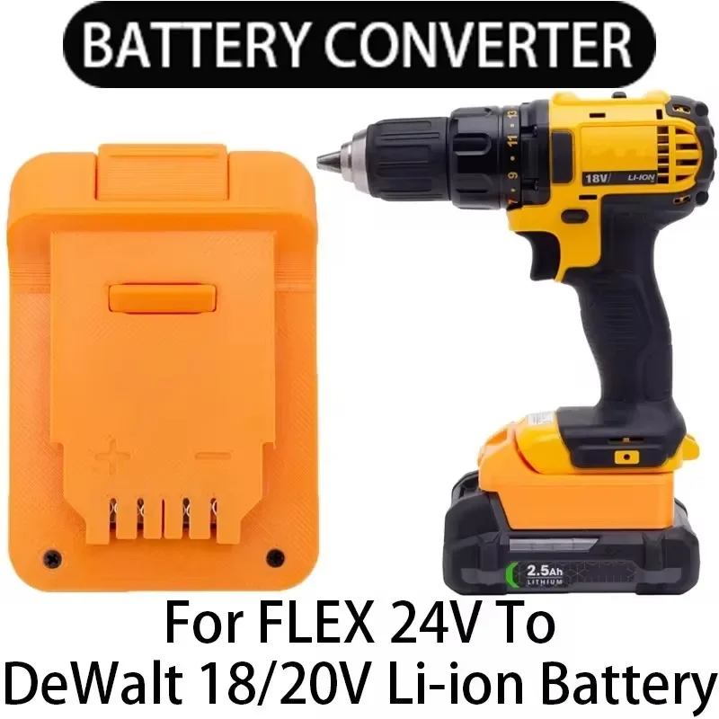 

Adapter For FLEX 24V Li-ion Battery Convert To DeWalt 18/20V Li-ion Battery Cordless Electric Screwdriver Series Tool Accessorie