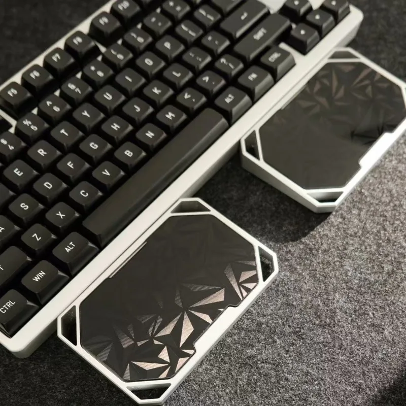 Split Keyboard Wrist Rest Customized Aluminum Metal AG/PU Keyboard Hand Rest for Gaming Mechanical Keyboard Accessories Gift