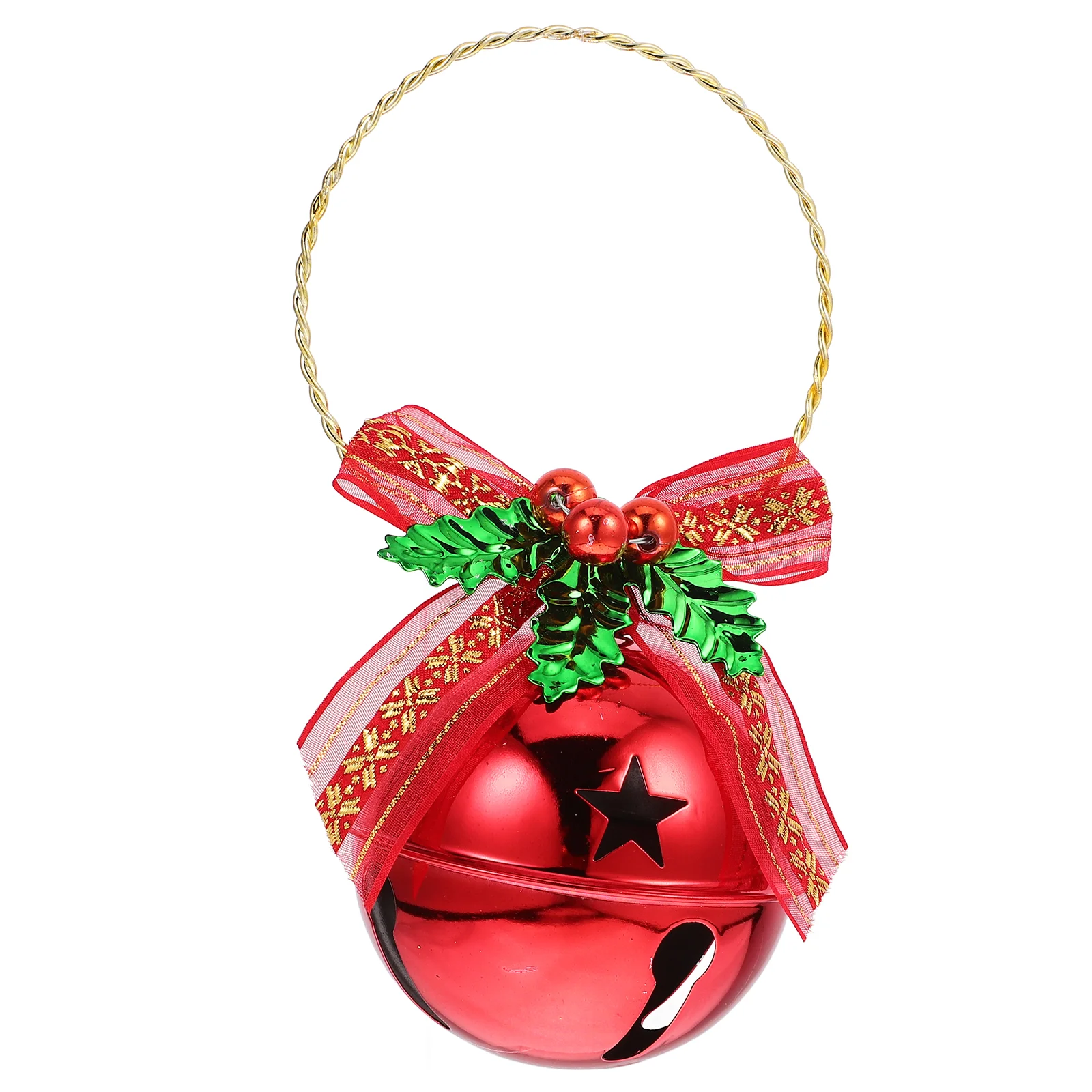 Doorbell Handle Pendant Ornament Hanging Xmas Tree Model Coat Hanger Jingle Christmas Ornaments Red