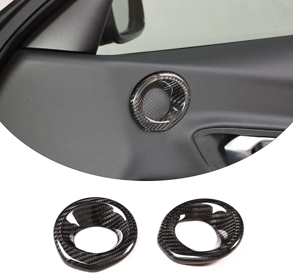 

Carbon Fiber Car Interior Door Speaker Ring Cover Trim For Toyota GR Supra A90 A91 MK5 2019-2025 Tweeter Ring Trim Accessories