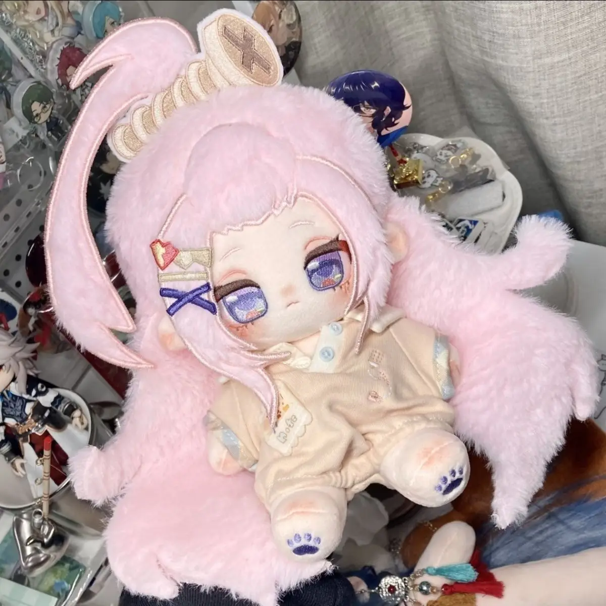 20cm Genshin Impact Plush Anime Aino Character Soft Stuffed Cute Plushie Cosplay Prop Home Decor Fans Gifts - view 2