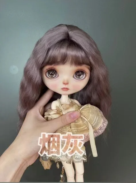 Dula Doll Wigs for Blythe Qbaby natural Simple basic Mohair Microvolumes curls 9-10 inch head circumstance