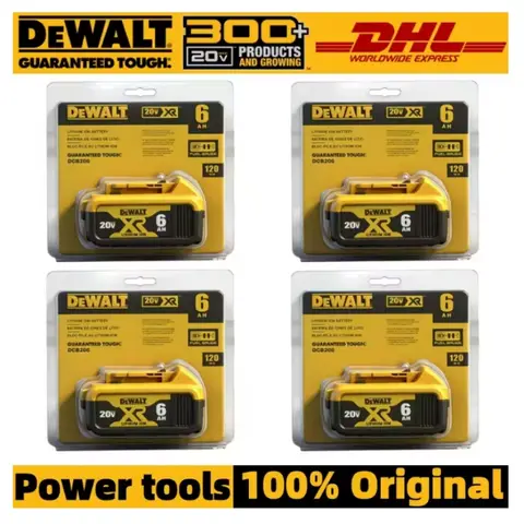100% original DeWalt 6.0Ah 20V power tool battery DCB206 DCB206 DCB205 DCB200 DCB203 for power tool air transport