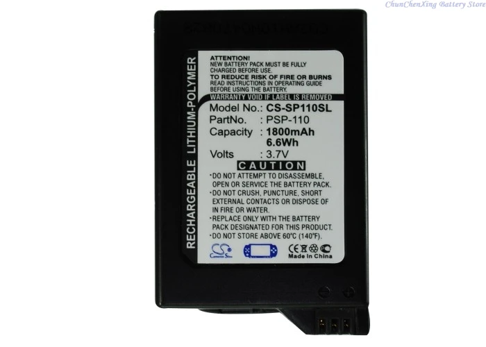 3.7V 1800mAh Game Console Battery PSP-110 for Sony PSP-1000,PSP-1000G1,1000G1W,PSP-1000K,PSP-1000KCW,PSP-1001,PSP-1004,PSP-1006