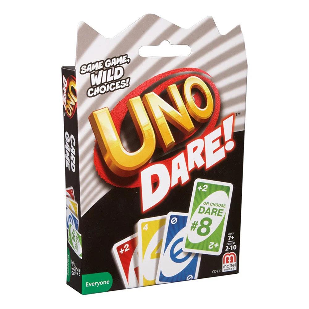 Mattel UNO DARE! Giochi di carte famiglia divertente intrattenimento gioco da tavolo Poker giocattoli per bambini carte da gioco