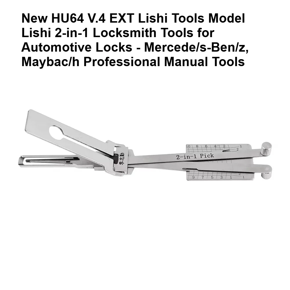 

HU64 V.4 EXT Lishi Tools Model Lishi 2-in-1 Locksmith for Automotive Locks - Mercede/s-Ben/z Maybac/h Professional Manual Tools