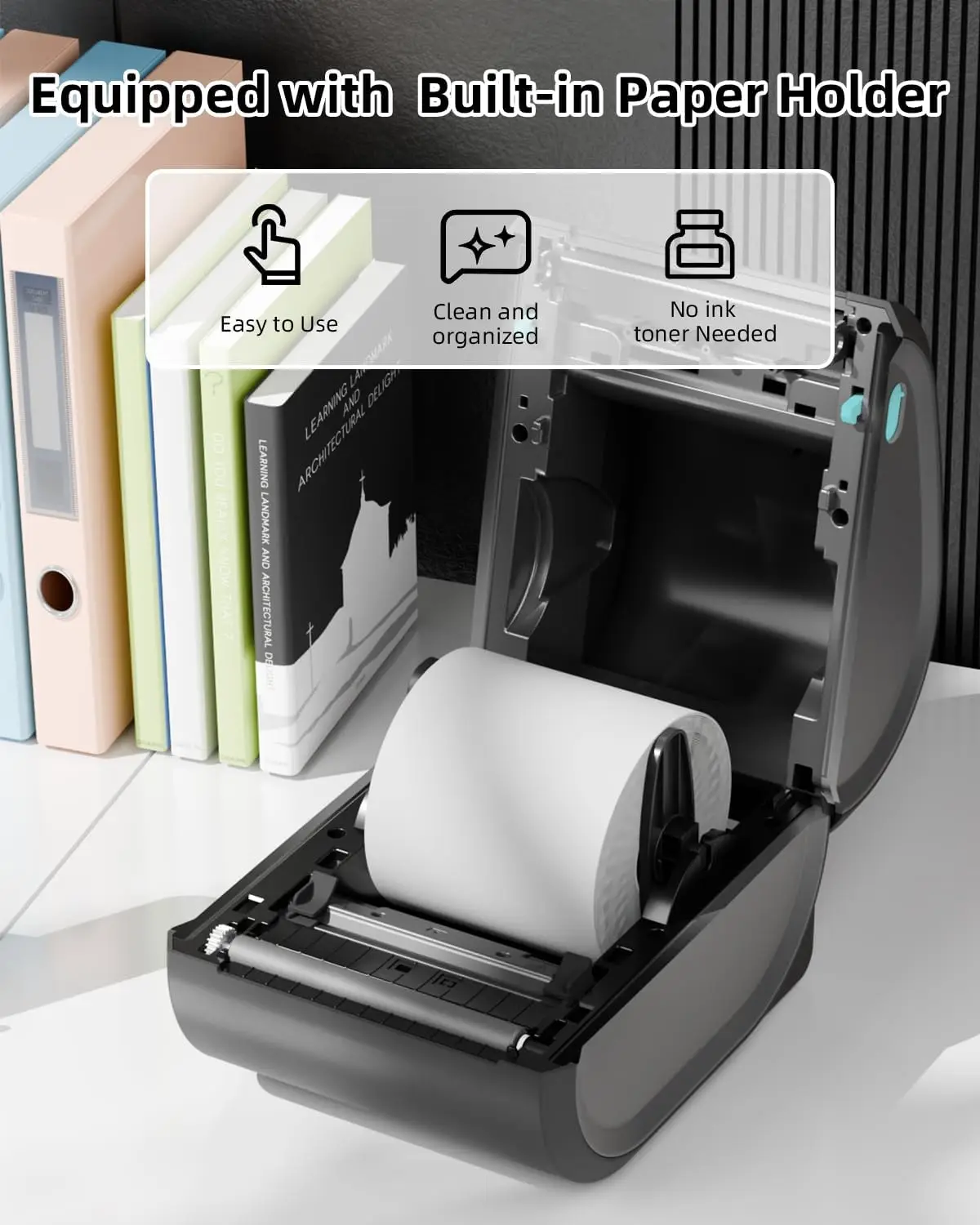 Phomemo D520BT Color Style Inkless Printer 4X6 Thermal Shipping Label Maker for Business Sticker Label Printing Stock Ready Ship