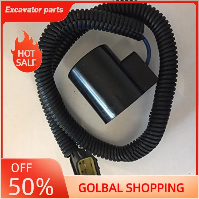 

12V Solenoid Valve Coil with Small Plug for Doosan Daewoo DH55-5 DH55-7 DH60-5 DH60-7 Excavator