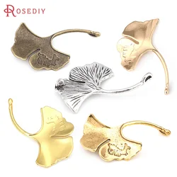 10PCS Gold Color Zinc Alloy Ginkgo Leaves Charms Pendants High Quality Diy Jewelry Making Supplies Necklace Earrings Accessories