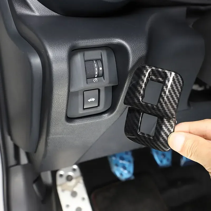 

For Subaru BRZ for Toyota 86 22-24 ABS Black/carbon Fiber Car Indoor Tailgate Switch Button Cover Trim Sticker Car Accessories