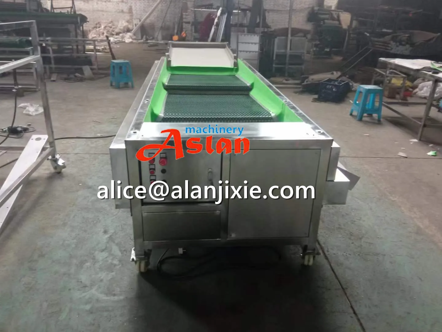Fresh Blueberry Size Diameter Grading Machine/ Mesh Belt Blueberry Sorting Machine