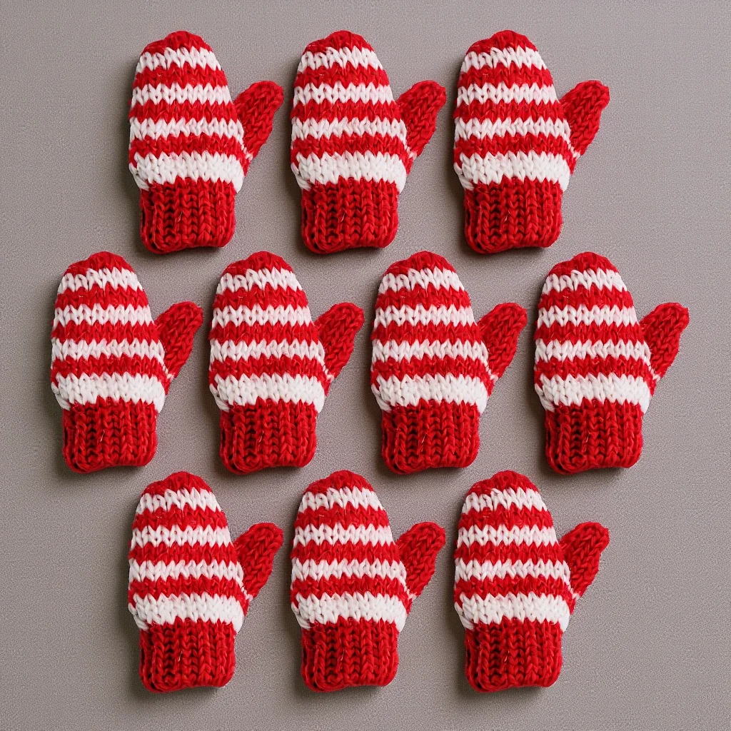 

10pcs Diy Mini Yarn Gloves Knitted Craft Supplies For Christmas Decorations Small Glove Ornaments House Decor Accessories