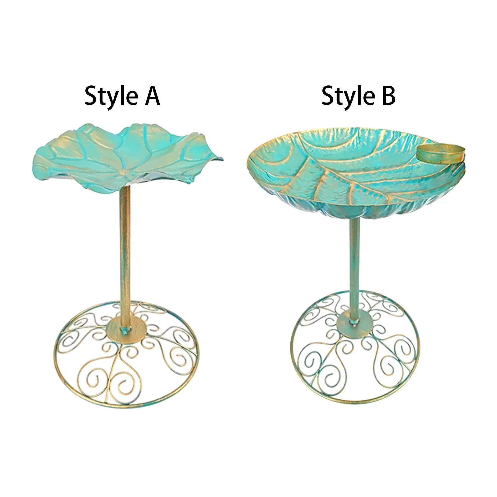European Iron Bird Feeder Outside Decoration Decorative Centerpiece Bird Feeder Stand for Balcony Courtyard Garden Lawn Home
