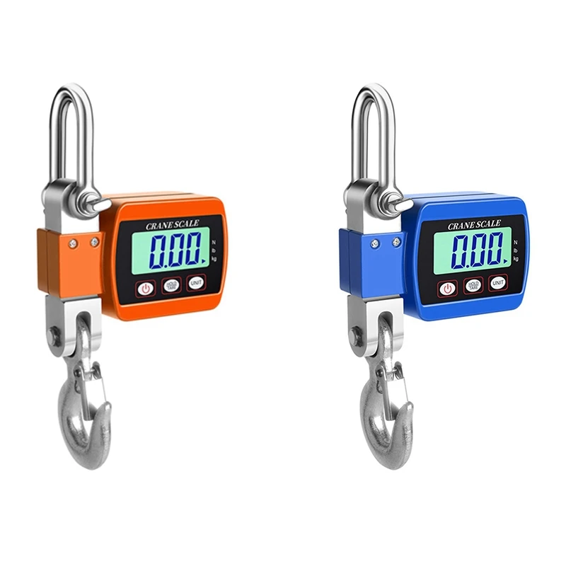 

1100Lbs Digital Hanging Crane Scale, 500Kg Heavy Duty Scale For Construction Factory Building Hunting Durable Reusable Blue