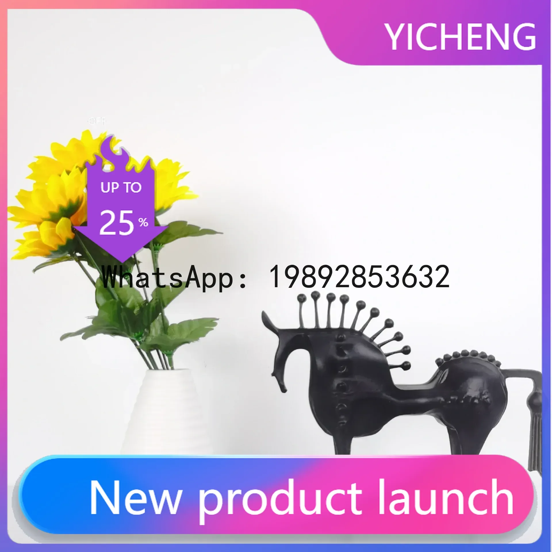 

Metal Handicraft Artificial Animal Sculpture Abstraction Horseradish Horse Figurine Decorative Figurines Home Decoration