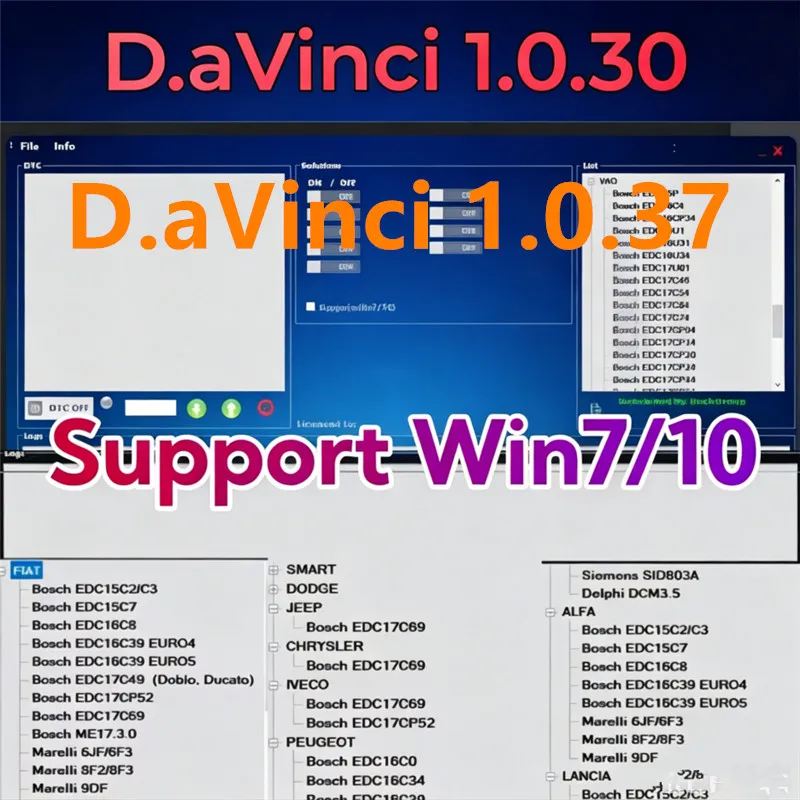 2026 Hot Selling Davinci 1.0.37 Full Function Software Support Win7/10/11, Fit K.ESS/K.TAG 3 With Lifetime