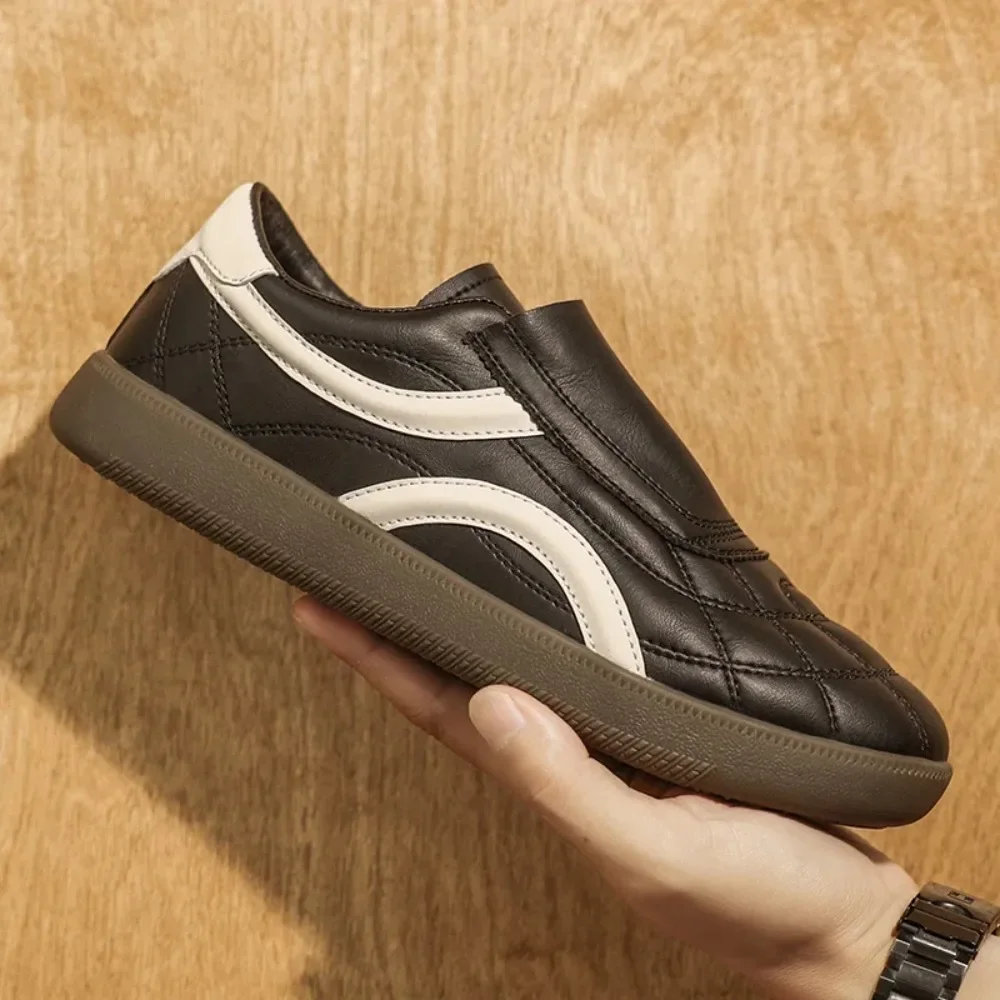 

Leisure Walk Men's Leather Tenis Masculino Fashion Sneakers Comfortable Soft-soled Casual Shoes Outdoor Male Skateboard Footwear