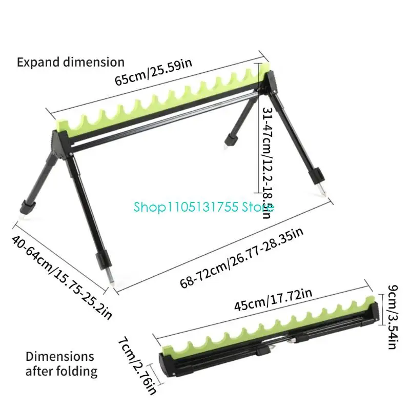 حامل صنارة صيد احترافي من الألومنيوم مكون من 12 قضيب مقاوم للعوامل الجوية