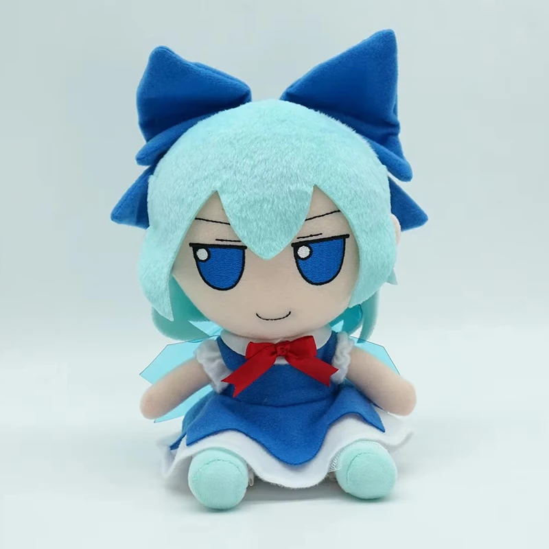 

Anime Touhou Project Fumo Cirno Blue Wings Cosplay Pillow Sitting Posture Costume Cartoon Cute Adorable Plush Fans Birthday Gift