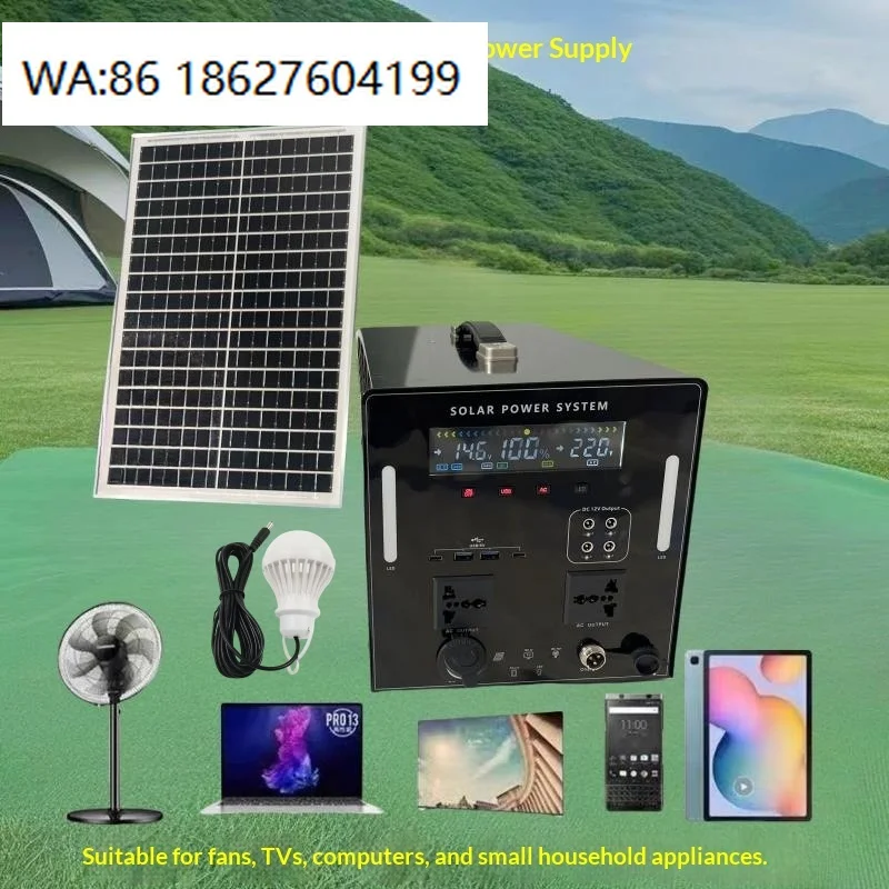 

Solar LiFePO4 Mobile Power Supply Display Screen Protection Board Camping Self Driving Tour Emergency Outdoor Energy
