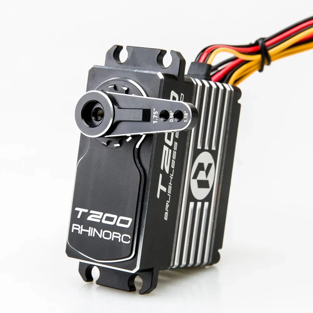 

Бесщеточный сервопривод RhinoRC T200 17V 2724oz с прямым приводом для радиоуправляемых машин масштаба 1/5 и 1/6, высокомоментный сервопривод, совместимый с радиоуправляемыми автомобилями