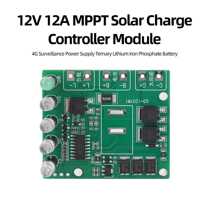 B03B-MPPT Solar Charging Controller 12V Ternary Lithium/Lithium Iron Phosphate Battery Charging Module Control Board 3S