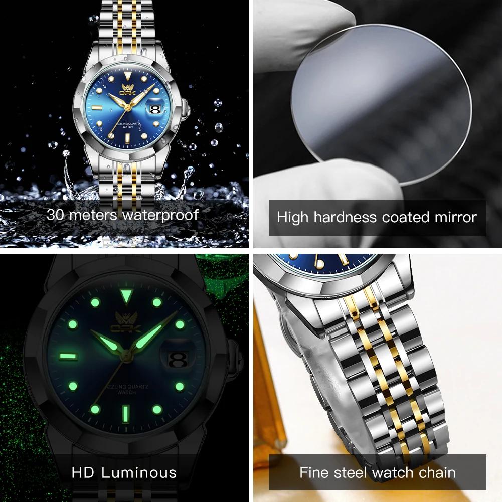 OPK 8170 Women\'s Watches Elegant Fashion  Quartz  Wirtwatch Waterproof Luminous Watch For Women Automatic Watch Reloj Muje