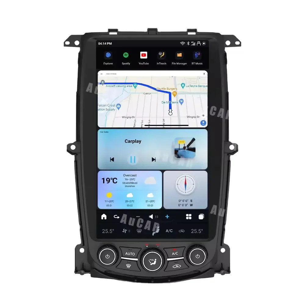 AuCAR 13.6 "Android 13 Lettore multimediale di navigazione GPS Autoradio Lettore DVD per auto Elettronica automatica per Nissan 370Z 2009-2021