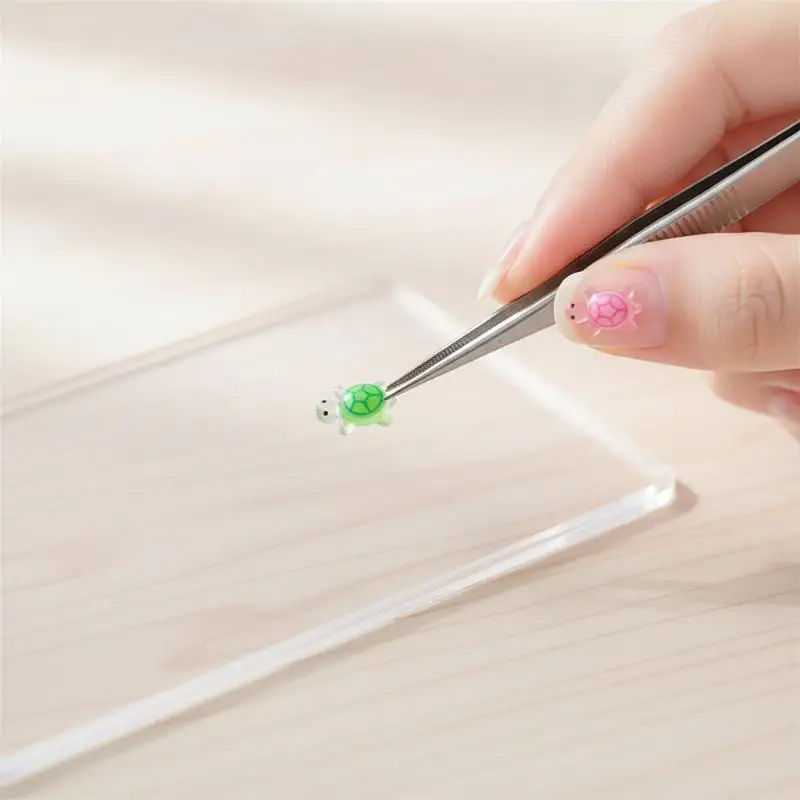 100Pcs Mini Luminous Turtle Resin Charm Colorful Tortoise Ornament Flatback Decor For Nail Art DIY Jewelry Handmade Craft Making