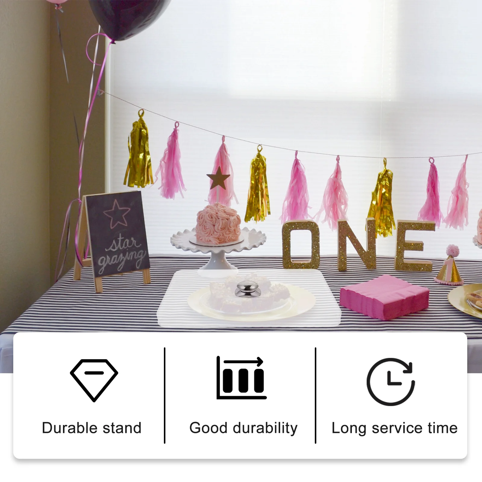 

1Pcs Food Protective Cover Reusable Thick Plastic Dust Proof Kitchen Food Cover Stainless Steel Handle Multipurpose Home Buffet