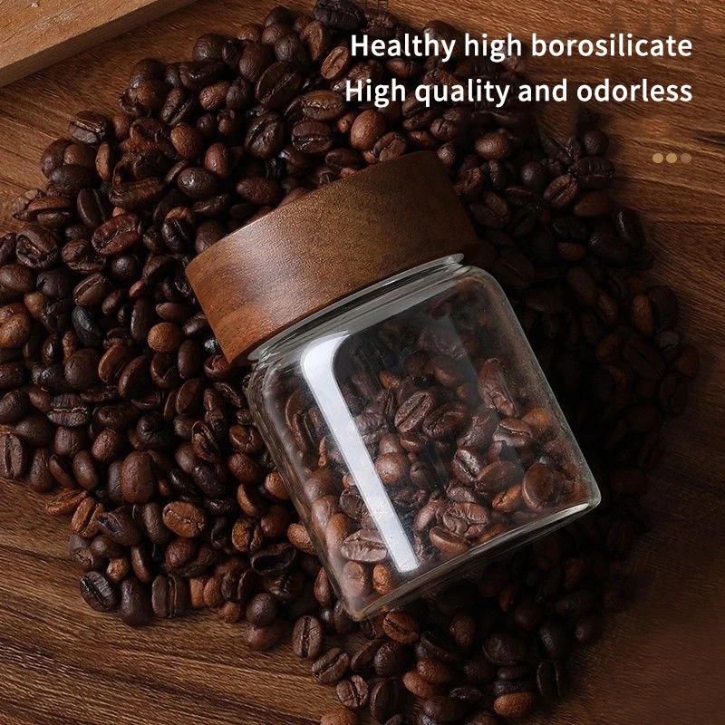 Tube Kitchen Sealed Can Tea Spice Jars Mini Wood Lid Coffee Beans Storage Container Single Dose Espresso Accessory Coffeware
