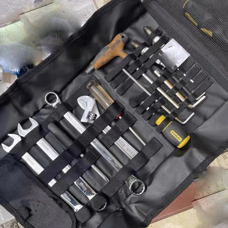 NEW Motorcycle Tool Bag Roll Toolkit Saddle Bag Portable Repair Kit Storage Pouch Universal Large Capacity Side Tool Bag - view 6