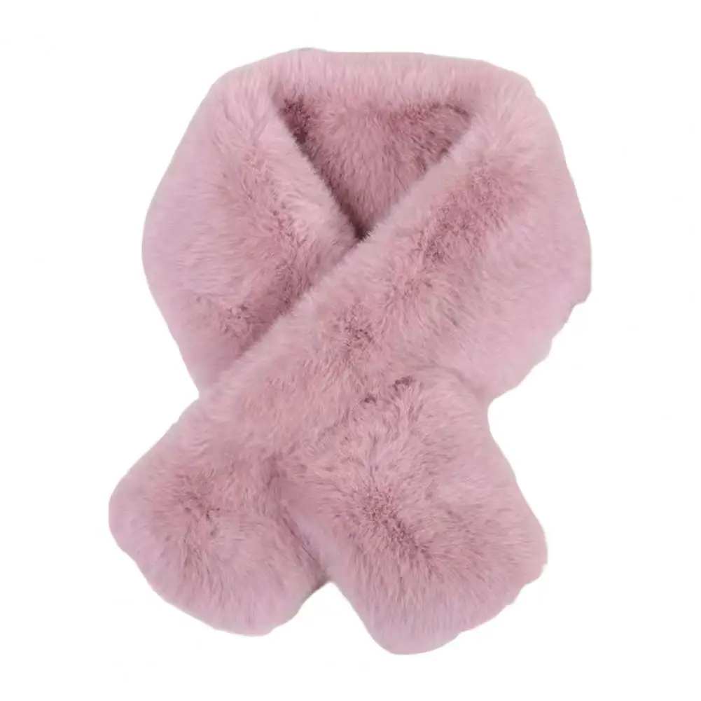 Elegante sciarpa incrociata tinta unita autunno inverno donna scaldacollo sciarpa collare lavabile in peluche sciarpa per la vita quotidiana