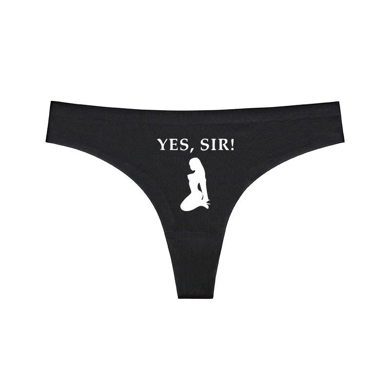 Oversize Yes Sir Letters Print Women\'s Sexy Underwear Cute Panties for Women Lovely Seamless Underpant Women\'s Intimates