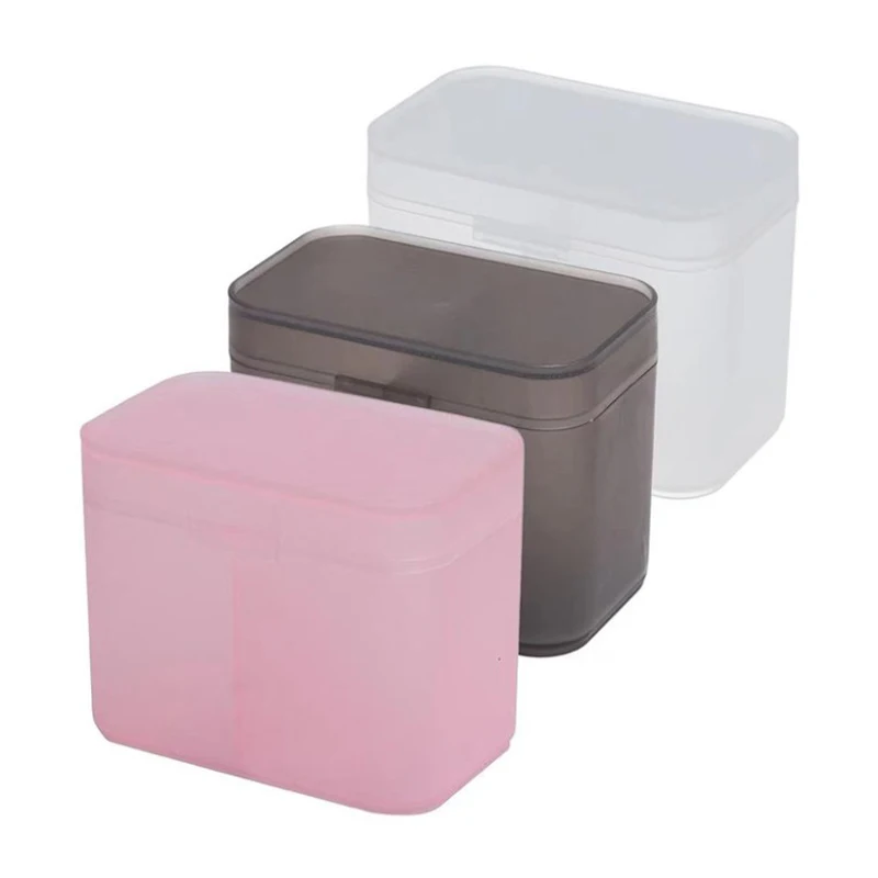 Cotton Pads Swab Nail Wipes Makeup Brushes Organizer Storage Box Holder Container Case Independent Double-Compartment