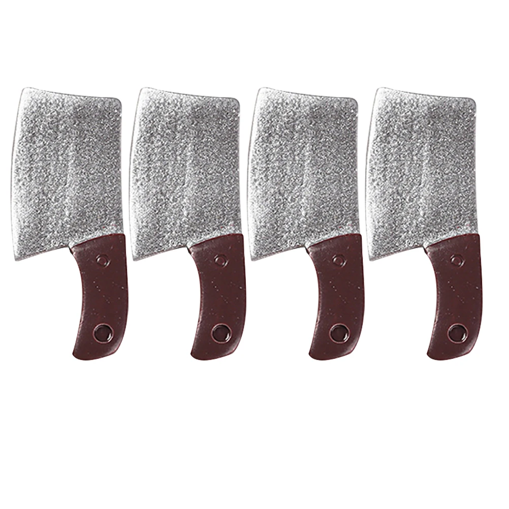 

4 PCS Simulation Kitchen Knife Mini Accessories Kids Utensils Miniature Model Decor Prop Phone Case Tiny