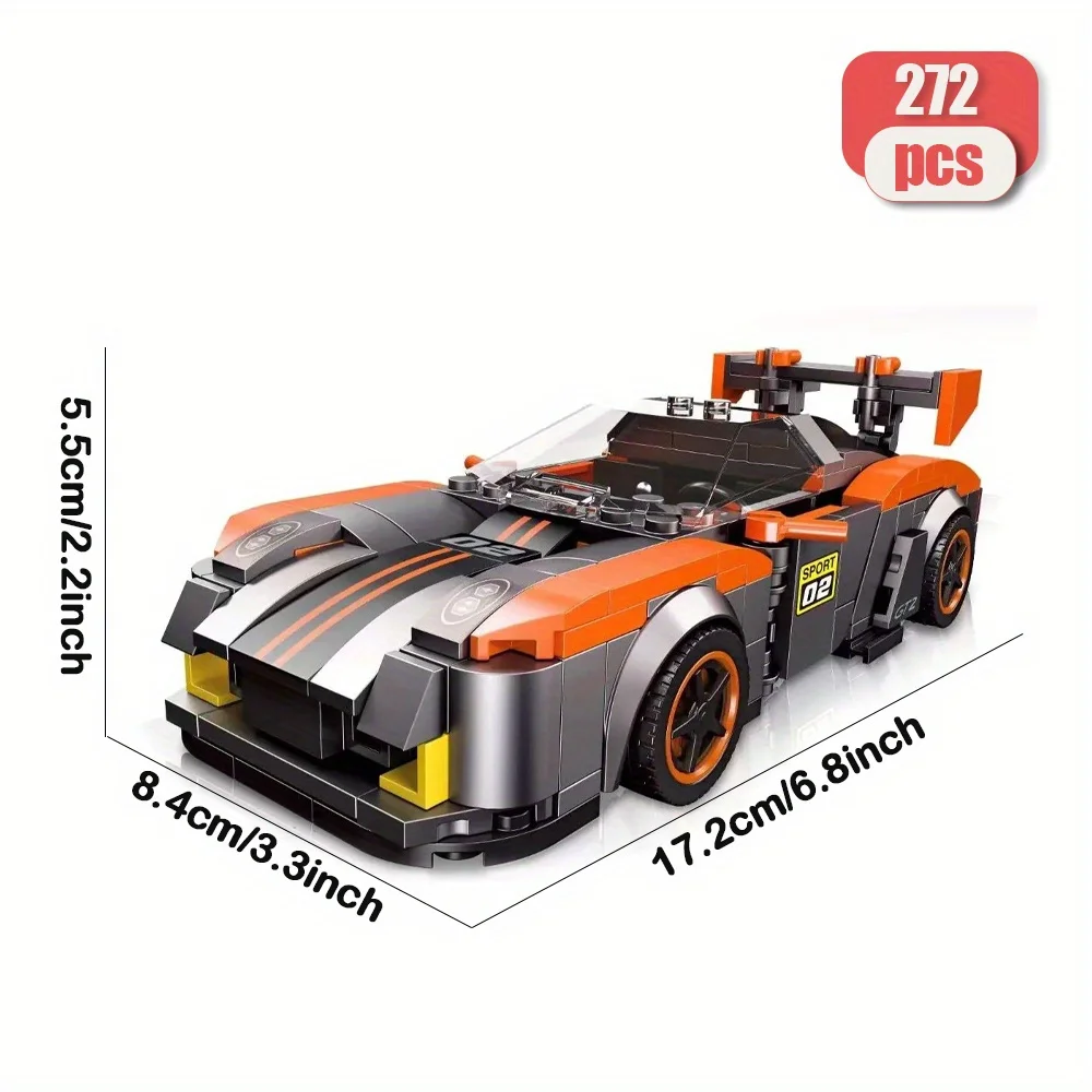 creative expert Technic Sports cars rcing car moc Building Block model toy gifts Christmas 272pcs