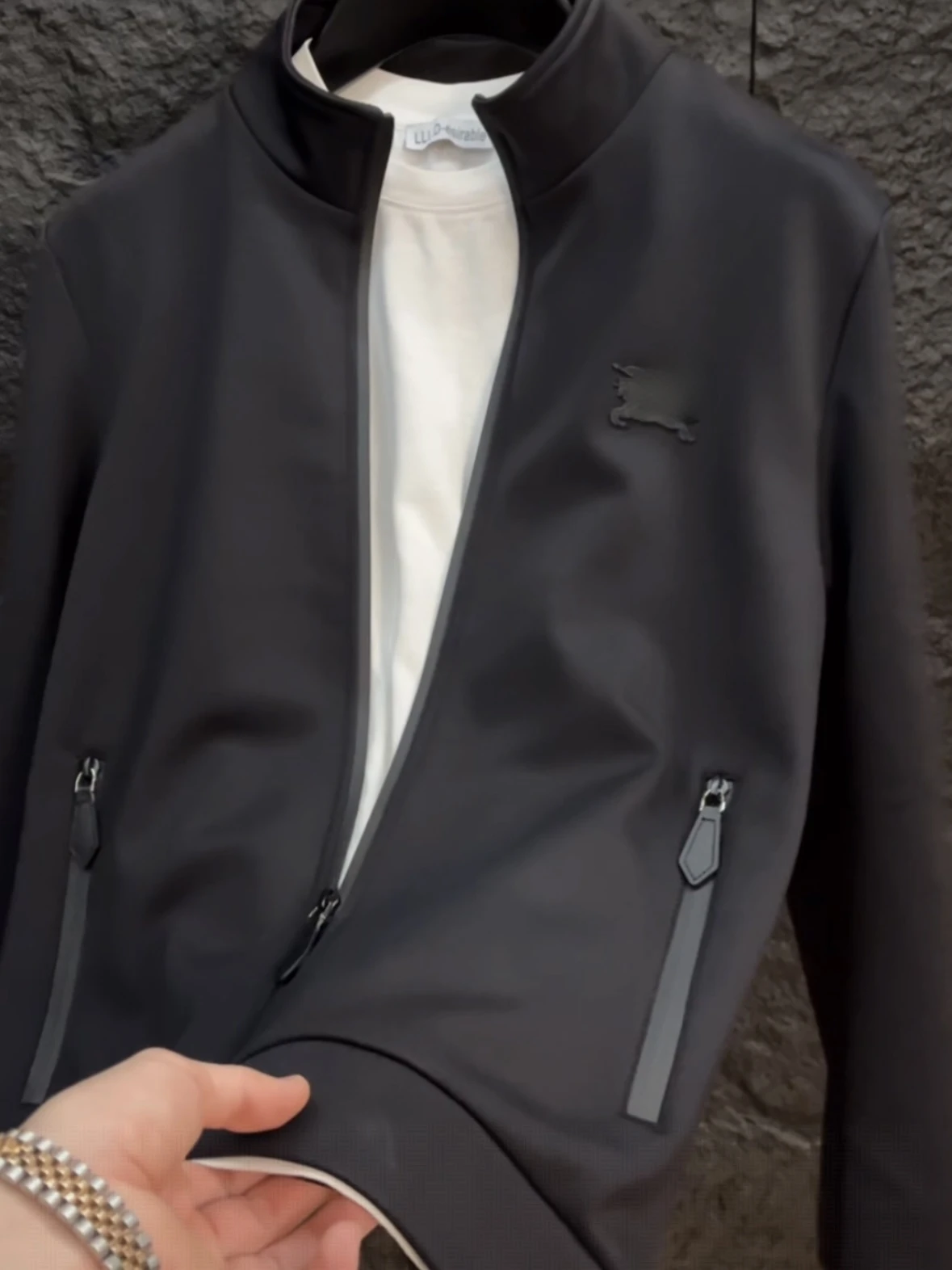 

New 2025 Men's Casual Stand Collar Jaet Spring Autumn Faion Slim Fit Outerwear Stand Fit Iron Free Long Sve Zipper ...