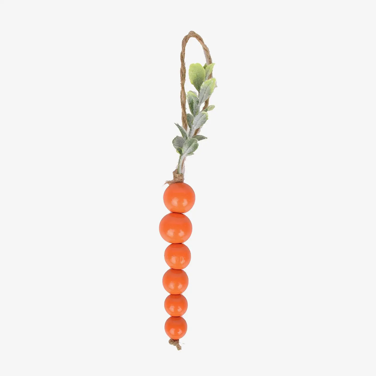 Beaded Carrot, Wooden Bead Carrot Decoration, Hanging Ornament, Easter Beaded Garland for Farmhouse Party Office Fireplace