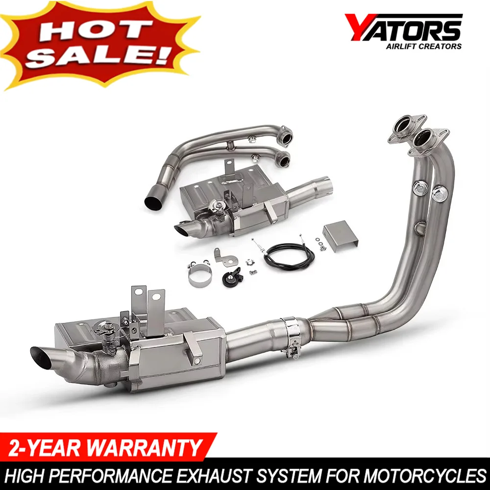 Motorcycle Exhaust Pipe For CF-Moto 450SRS 450SR-S 450SR Front Connector Cable Control Valve Switch Escaper 450SRS Exhaust Pipe