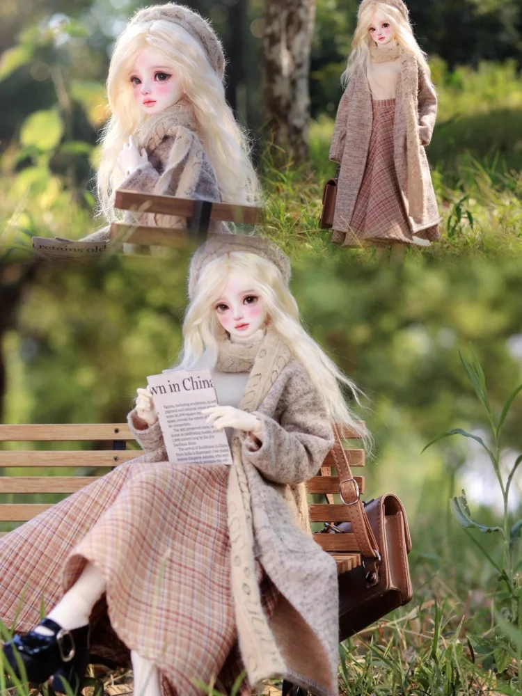 Abbigliamento per bambole BJD per ID75 1/3 1/4 Set quotidiano per bambole Cappotto Top Gonna Sciarpa Pantaloni Cappello Accessori per bambole (Solo vestiti senza bambola)