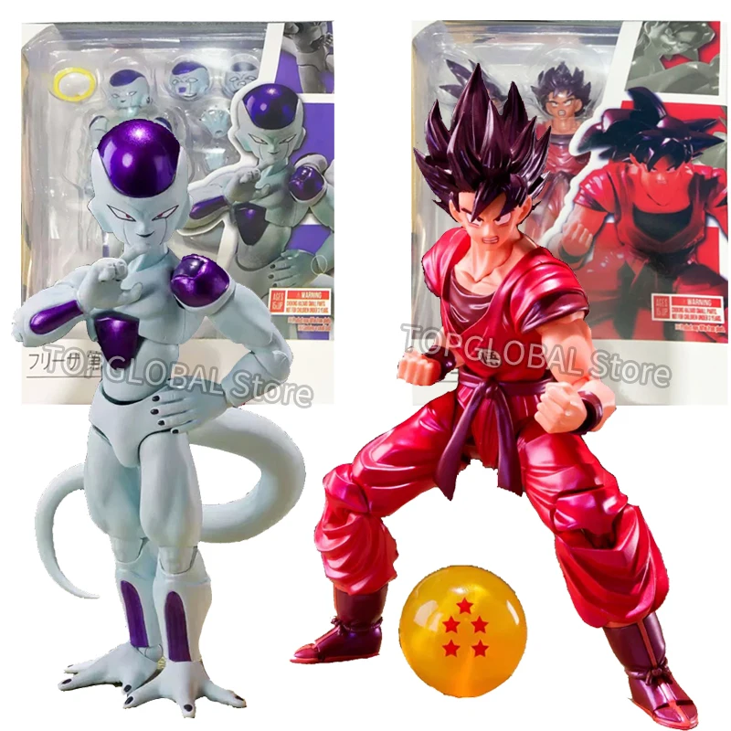 Dragon Ball Figuren Shf Son Goku Kaiouken Frieza Vierte Form Action Figure PVC Bewegliche Sammlung Anime Modell Spielzeug Geschenk