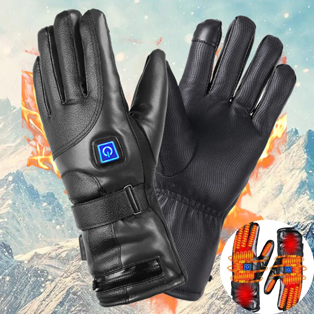 

Мотоциклетные перчатки с подогревом, термотеплые перчатки, зимние теплые перчатки для катания на лыжах, мотоцикла, велосипеда, рыбалки, водонепроницаемые перезаряжаемые перчатки с подогревом