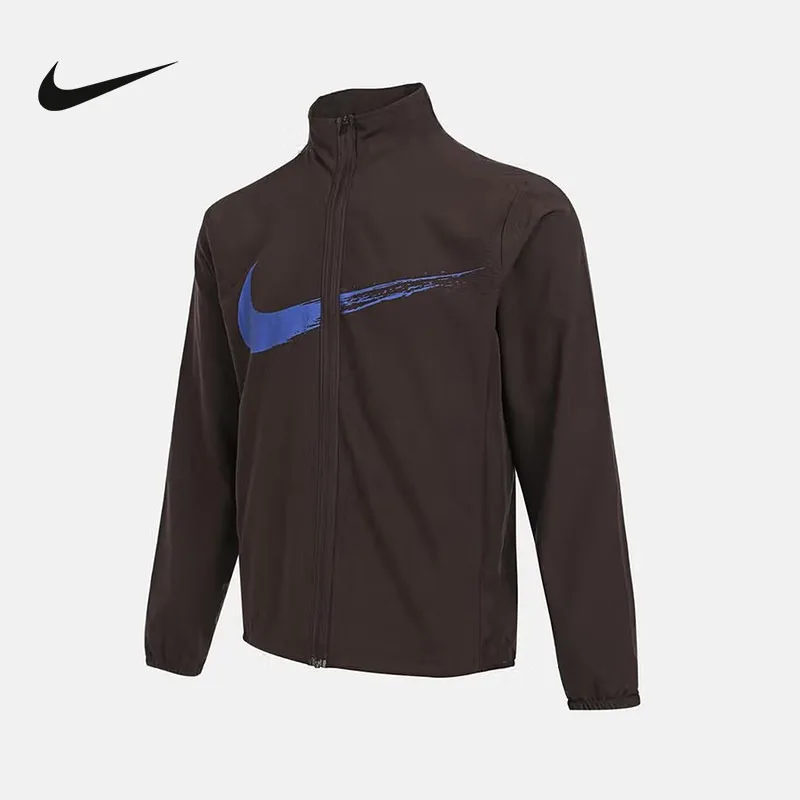 Nike Woven Rib Collar Varsity Woven Jacket Spring Autumn Hip Hop Loose Daily Matching Outer TopHV0395-237 1PCS