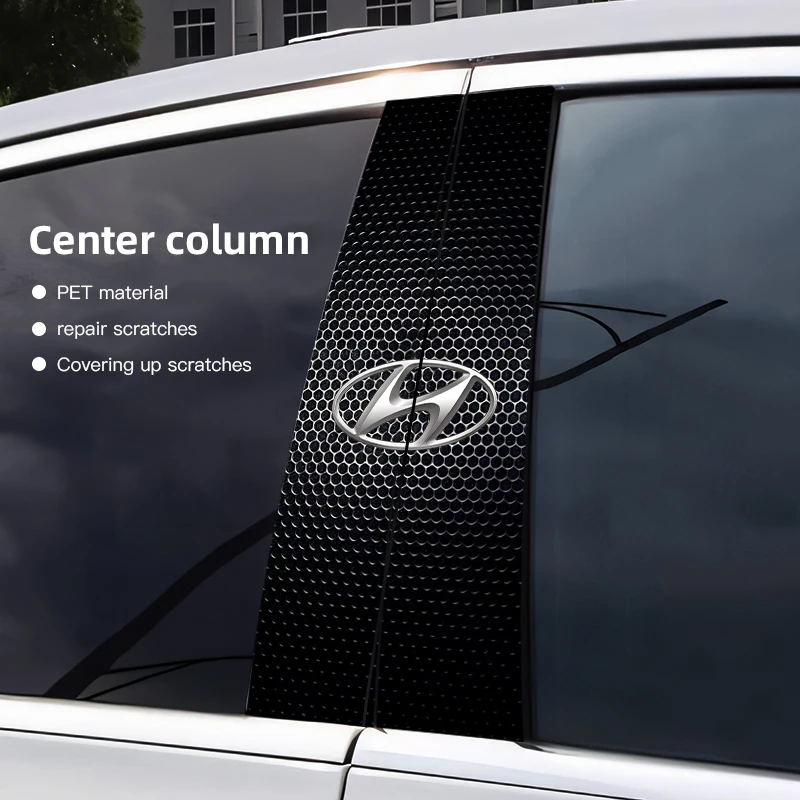 شعار السيارة مركز عمود ملصق السيارات الباب ملصقات الزخرفية لشركة هيونداي جينيسيس N-LINE I10 I20 I30 I40 IX20 IX35 كونا جيتز