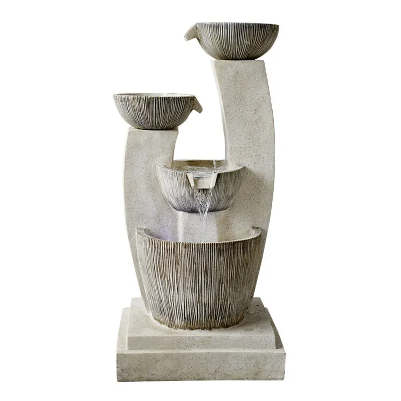 Fountain, flowing water, garden decoration, courtyard feng shui wheel, Nordic style decorative handicrafts, entrance decoration,