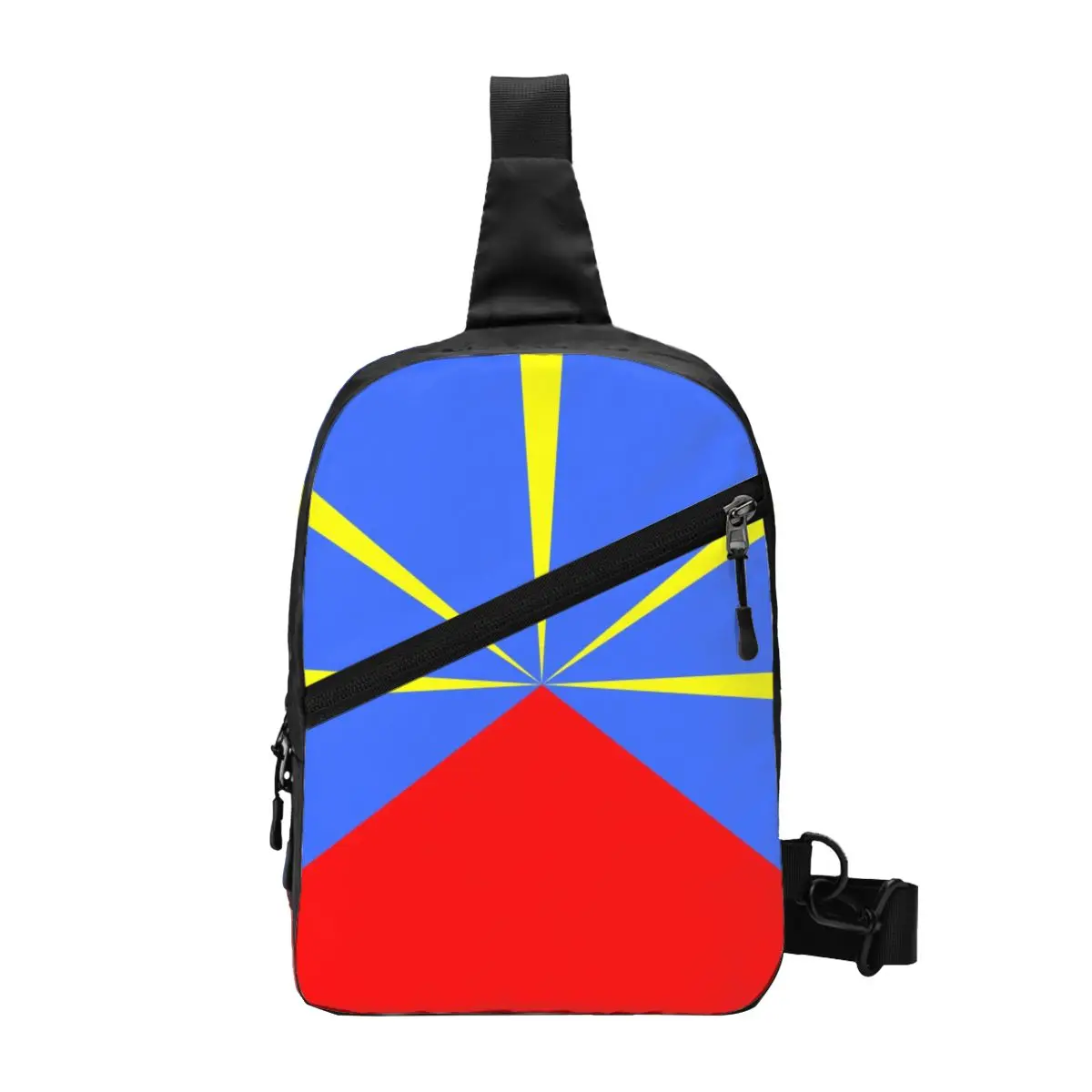 

Cool 974 Reunion Island Flag Sling Bags for Cycling Camping Men Reunionese Proud Chest Crossbody Backpack Shoulder Daypack