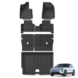 for Volvo EX30 2024 2025 Car Floor Mats Cargo Liner Trunk Pad TPE 3D Foot Mat Waterproof Accessories BLACK