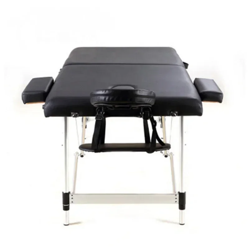 Aluminium Frame Massage Table Portable Massage Bed Lightweight Height Adjustable Salon Spa Bed Black Lash Bed