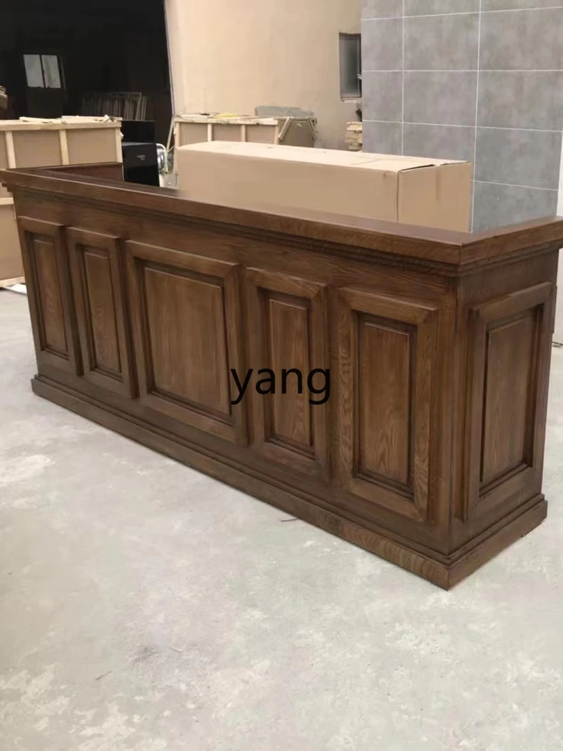 LXL Retro Distressed Cashier Shop Small Bar Beauty Salon Front Desk New Chinese Style